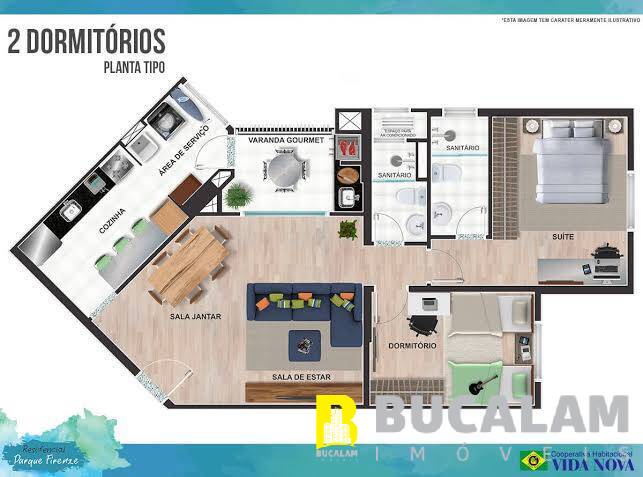 Apartamento à venda com 2 quartos, 81m² - Foto 3