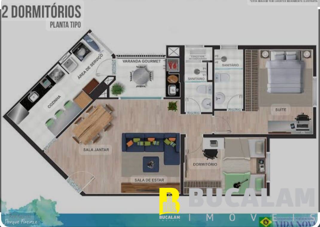 Apartamento à venda com 2 quartos, 86m² - Foto 2